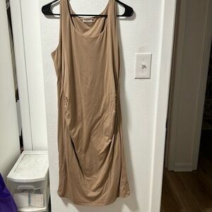 Past the knee no sleeve body fitting dress